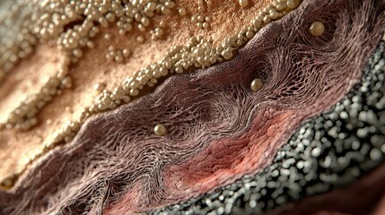 Poster - Detailed Depiction of Realistic Tissue Layers in Stunning Close-Up
