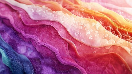 Poster - Elegant Depiction of Tissue Layers in Modern Abstract Style