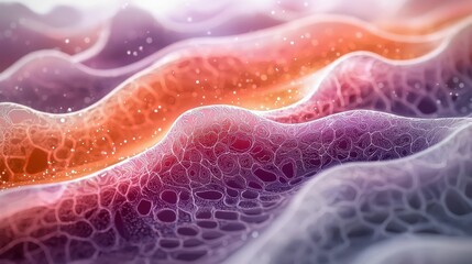 Poster - Elegant Modern Depiction of Tissue Layers in Contemporary Design