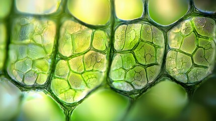 Poster - Elegant Macro Capture of Plant Tissue Cell Walls in Natural Light