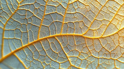 Poster - Macro View of Intricate Leaf Tissue Showcasing Natural Patterns