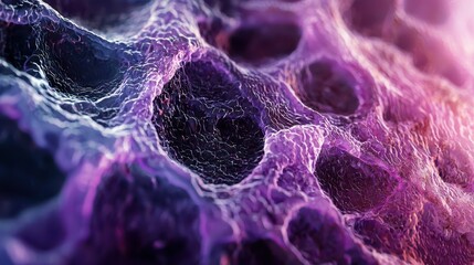 Poster - Macro Shot of Cellular Tissue with Focus on Organ Structures