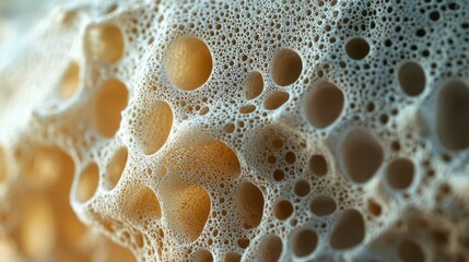 Poster - Macro Shot Revealing Fine Details of Intricate Tissue Structure