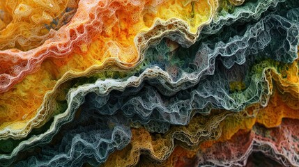 Poster - Richly Detailed Layered Tissue Structures in Vibrant Colors