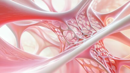 Poster - Surreal Fusion of Organic Tissue Patterns in Fluid Artistic Composition