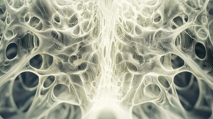 Poster - Surreal Fusion of Organic Tissue Patterns in Ethereal Design