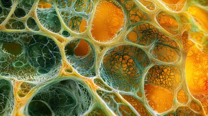 Poster - Vibrant Artistic Visualization of Tissue Cells in Abstract Patterns