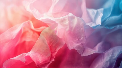 Poster - Vibrant Close-Up of Delicate Tissue in Soft Natural Light