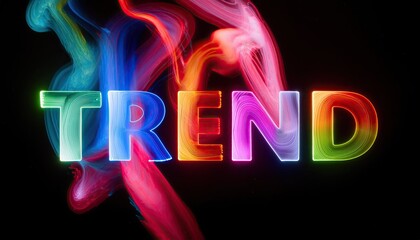 Poster - Vibrant Trend Illustration with Colorful Neon Effects