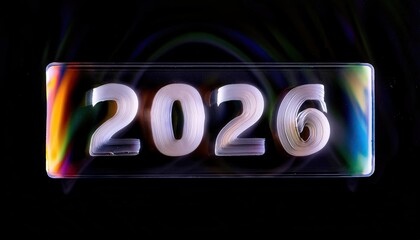 Poster - Stylish 2026 Neon Number Display for Celebrations