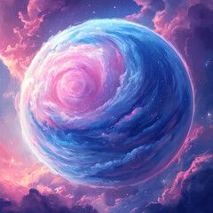 Wall Mural -  cotton candy planet