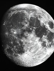 Poster - Stunning Close Up of the Full Moon Captured in High Detail : Generative AI