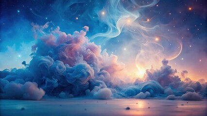 Wall Mural - Ethereal Dreamscape Celestial Clouds and Serene Twilight Hues Reflecting on a Tranquil Surface