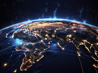 Wall Mural - planet earth with space