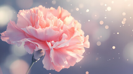 Wall Mural - luminous carnation flower