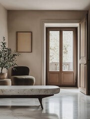 Poster - Stylish Indoor Living Space with Natural Light and Minimalist Décor : Generative AI
