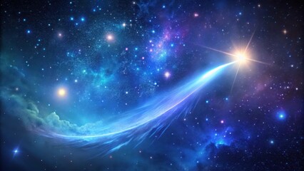 Wall Mural - celestial comet blazing across a starry expanse of nebulae and cosmic dust
