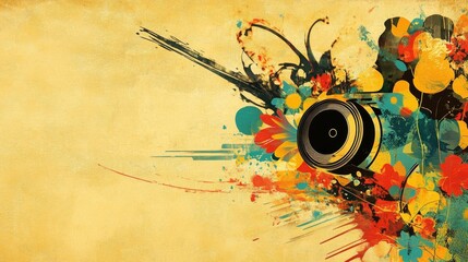 Poster - Abstract Speaker Art: A Symphony of Colors and Textures