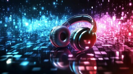 Aufkleber - Immersive Soundscape: Headphones in a Digital World