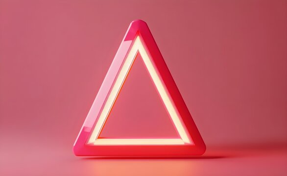 Cartoon triangle warning sign, 