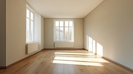 Poster - Stylish Modern Room with Ample Natural Light and Minimalist Design : Generative AI