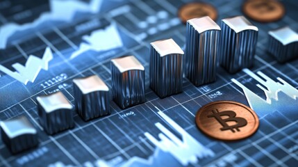 Poster - Bitcoin Price Growth: Cryptocurrency Market Trend Visualization