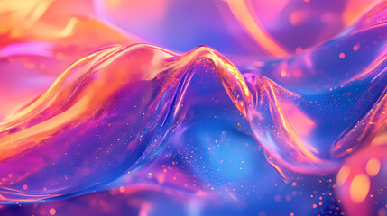 Wall Mural - vibrant abstract background with colorful bokeh lights in blue, pink, and orange hues, creating a dy