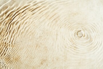 Poster - Delicate waves and ripples spread across a soothing beige canvas, creating a tranquil atmosphere that invites reflection and peace. The gentle movement evokes harmony and calmness