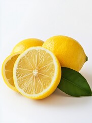 Poster - Fresh Lemons Sliced Open Showcasing Bright Color and Citrus Freshness for Food Themes : Generative AI