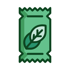 Canvas Print - Eco packing biodegradable wrapper icon