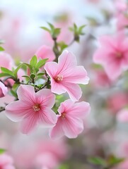 Poster - Delicate Cherry Blossom Flowers Blooming in Springtime Beauty and Charm : Generative AI