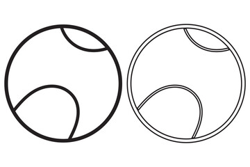 Poster - Sports outline icons-Tennis balls. Collection of tennis ball icons in outline styles. Ideal for sports, fitness, and recreational-themed designs.