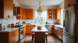© SecretCanvas - Functional mid century modern kitchen with wood cabinetry sink and a complete array of kitchen tools placed efficiently Modern Interior design inspiration