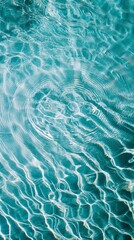 Aufkleber - Sunlight dances on the surface of serene turquoise water, creating enchanting ripples that reflect a canopy of light and tranquility, inviting calm and relaxation