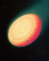 Poster - Cosmic formation of a stellar body outer space digital art sci-fi environment artistic viewpoint galactic concept