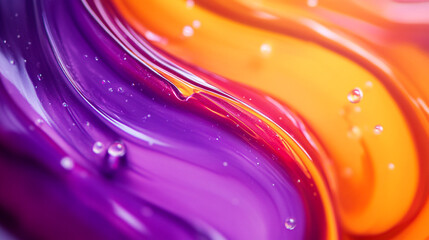 Poster - Vibrant swirls of color blend seamlessly, capturing the essence of creativity in a mesmerizing dance of purple and orange