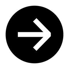 Wall Mural - Medium Arrow with Cut Tip in black circle