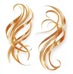 Poster - Elegant Golden Glitter Swirls for Creative Background Designs