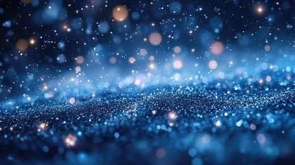 Poster - abstract blue winter background with sparkling snowflakes,shining stars for festive holiday wallpaper design