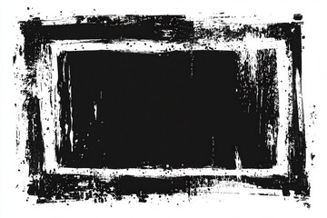 Poster - Abstract Black and White Frame with Grunge Texture for Design