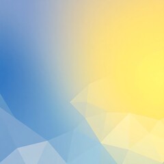 Poster - Abstract geometric background  Polygonal mosaic with Blue, Yellow and Orange gradient for banner, wallpaper. Ai Generated