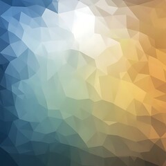 Poster - Abstract geometric background  Polygonal mosaic with Blue, Yellow and Orange gradient for banner, wallpaper. Ai Generated