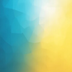 Poster - Abstract geometric background  Polygonal mosaic with Blue, Yellow and Orange gradient for banner, wallpaper. Ai Generated