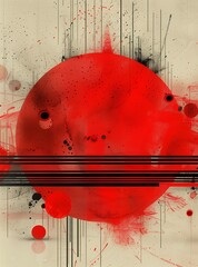 Poster - Contemporary abstract acrylic painting background