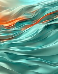 Poster - Abstract pastel colors waves flow smoothly creating a modern background