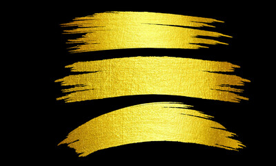 Wall Mural - golden brush stroke. gold vector paint stroke