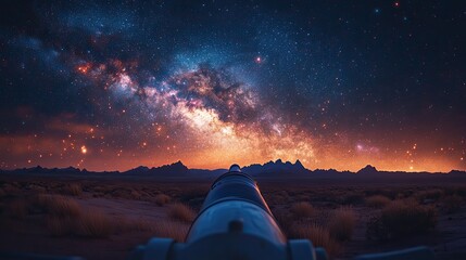Poster - captivating panoramic view of the milky way galaxy stars,cosmic dust in the vast universe