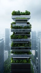 Poster - A utopian green city powered by renewable energy, solar towers, vertical farms, AI-managed transportation, futuristic eco-architecture blending nature and technology, cinematic high-detail realism,