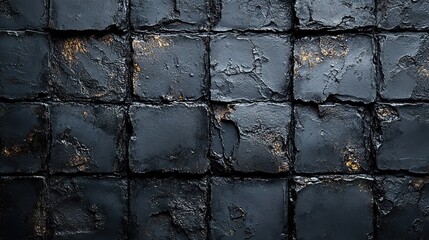 Poster - close up retro black cement concrete wall texture for product display,promotion