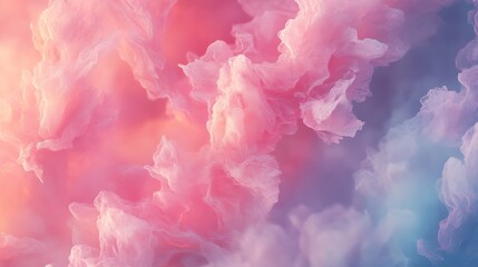 Poster - Fantasy cloud of pink smoke. Abstract fractal background. 3D rendering illustration.
